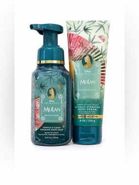 Bath & Body Works Disney Princess Mulan Body Cream & Foaming Hand Soap Set